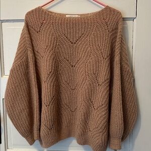 indi&cold Loose Knit Women's Sweater in Blush